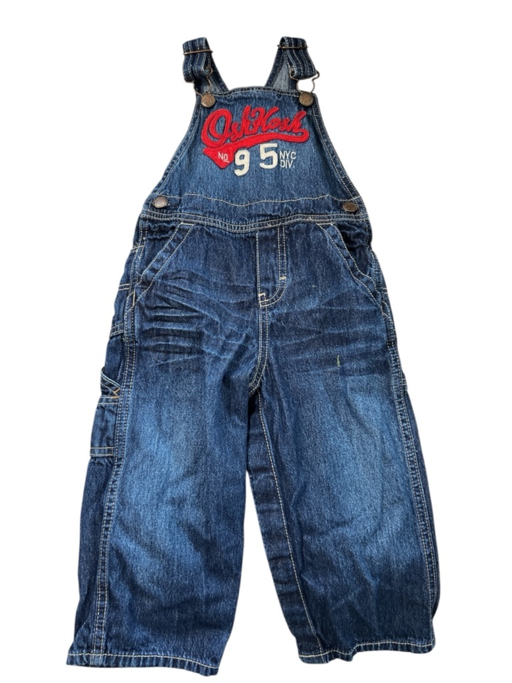 OshKosh B'gosh Denim Overalls with Red Embroidered Logo